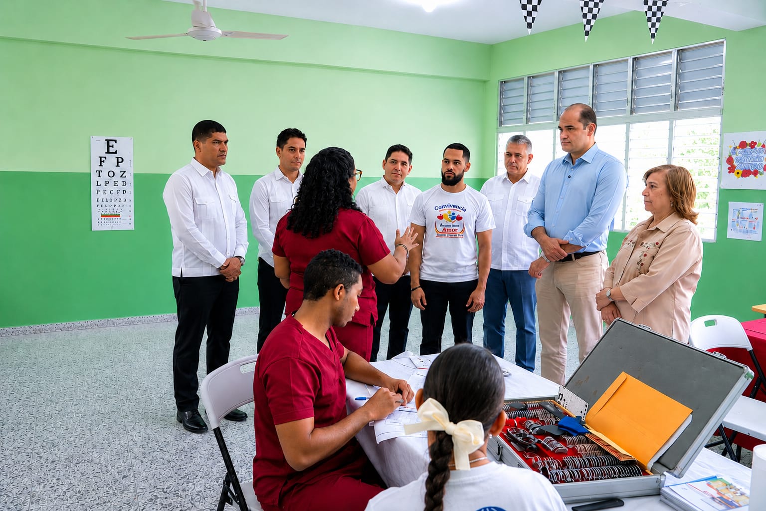 Más de 650 estudiantes de La Vega recibieron atenciones de salud durante jornada del INABIE